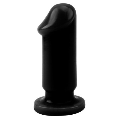 Черный анальный фаллоимитатор Evil Dildo Plug S - 9 см.