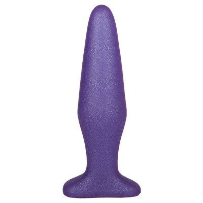 Фиолетовый конический анальный плаг - 14 см.