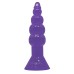 Фиолетовая анальная пробка-елочка с присоской - 17 см.
