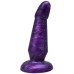 Фиолетовая нелевая изогнутая анальная пробка - 13 см.