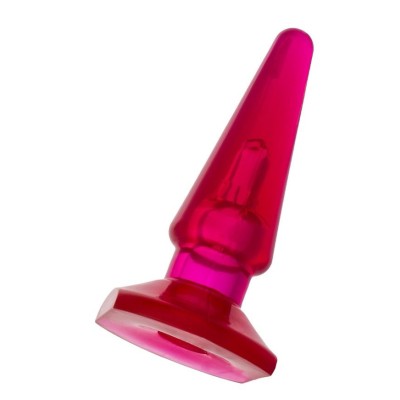 Розовая конусообразная анальная втулка BUTT PLUG - 9,5 см.