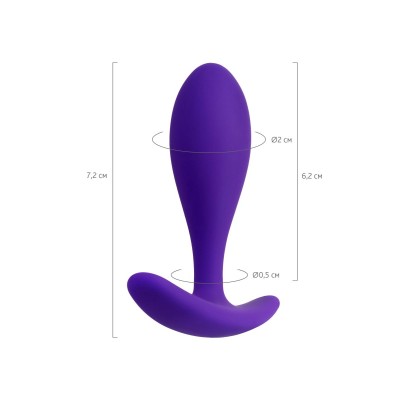 Фиолетовая удлиненная анальная втулка - 7,2 см.