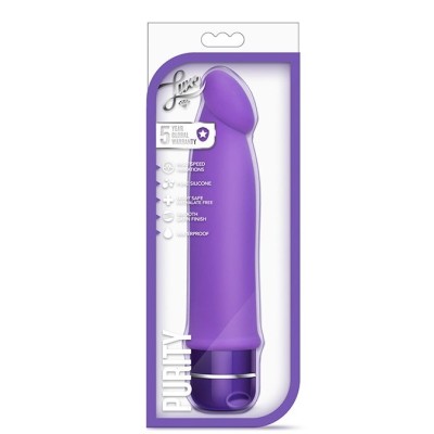 Фиолетовый вибромассажер Purity - 19 см.