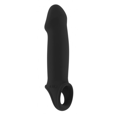 Чёрная насадка с подхватом Stretchy Penis Extension No.33