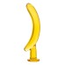 Жёлтый стимулятор-банан из стекла - 17,5 см.