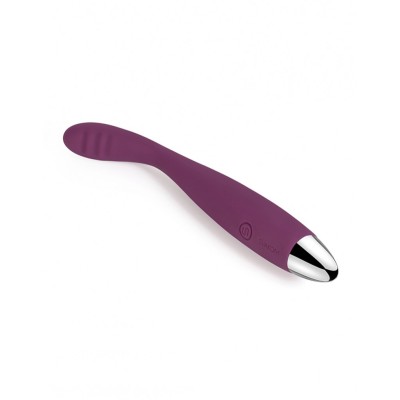 Фиолетовый вибратор Cici с гнущейся головкой - 18,2 см.