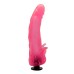Розовая насадка для страпона с клиторальными лепестками - 20 см.